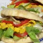 Sandwich brochette de poulet